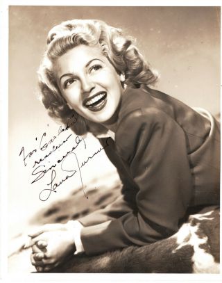 American Actress,  Glamour Queen Lana Turner,  Rare Vintage Signed Studio Photo