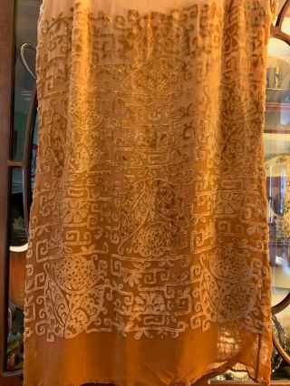 True Vintage 1920’s French Silk Cut Velvet Dress - Size M 2
