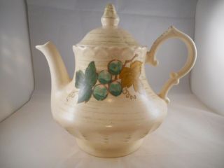Vintage Teapot & Lid,  Metlox Vernonware,  Vineyard Pattern,  Grapes