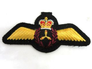 Vintage Rcaf Patch Royal Canadian Air Force Wings 3d Embroidered Felt