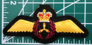 Vintage RCAF Patch ROYAL CANADIAN AIR FORCE Wings 3D Embroidered Felt 4