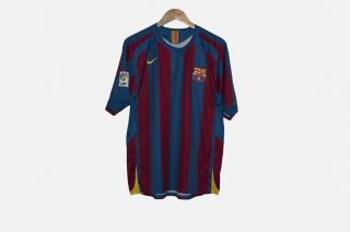 Vintage Fc Barcelona Spain 2004/2005 Home Football Soccer Jersey Camiseta Shirt