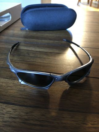 Oakley Penny Sunglasses Titanium Grey Newly Rebuilt With Fuse Lenses Rare