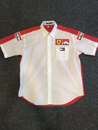 Rare Vintage F1 2001 Marlboro Scuderia Ferrari Tommy Hilfiger Nigel Stepney Xl