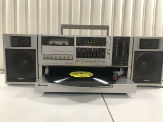 Vintage 1980s Boombox With Built - In Turntable…