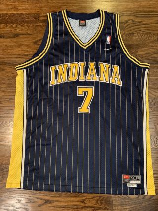 Vintage Team Nike Nba Indiana Pacers Jermaine O’neal 7 Jersey Size 2xl Xxl Sewn