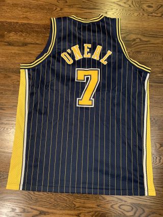 Vintage Team Nike NBA Indiana Pacers Jermaine O’neal 7 Jersey Size 2XL XXL Sewn 6
