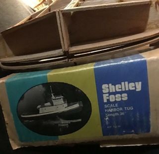 Vintage Shelly Foss Scale Model Harbor Tug 36 Inch With motor and dry cell 5