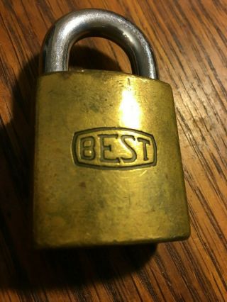 Vintage Kelloggs Company Best Padlock (No Core or Key) Collectible USA 2