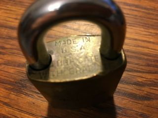 Vintage Kelloggs Company Best Padlock (No Core or Key) Collectible USA 4