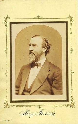 Benjamin French Noted Boston Daguerreotype Photographer - Supplier Vintage Photo