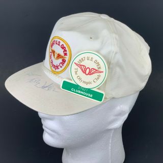 Vintage US Open Hat Signed by Jack Nicklaus Greg Norman Tom Watson Made in USA 8