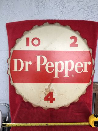 Vintage 1945? G - 45 Dr Pepper Soda Pop Bottle Cap 28 " Metal Sign Gas & Oil 10 2 4