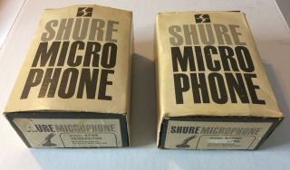 Vintage Shure Microphones Model 575s Versadyne Omnidirectional W/ Box