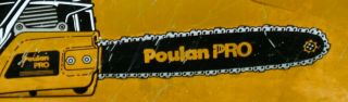 VINTAGE TIN METAL EMBOSSED SHELVED POULAN PRO CHAIN SAW ADVERTISING SIGN 5