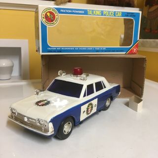 Yonezawa B/o,  Vintage,  Perfectly English Talking Police Car W/box Nos.