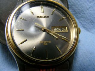Mens Wrist Watch Seiko Sports 50 Day/date 90 Day