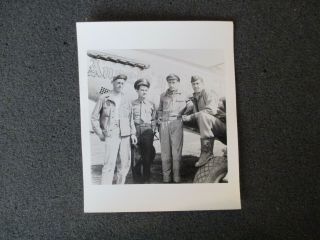 Ww2 4 " X 5 " B&w Press Photo: Lowell Thomas & 354th Fighter Group