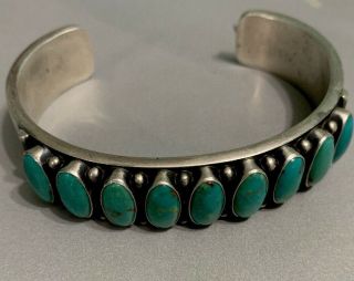 Vintage Navajo Kirk Smith Bracelet Cuff,  64 Grams 6