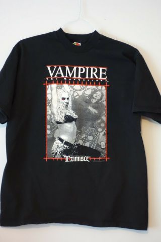 Vintage Vampire The Masquerade T shirt XL White Wolf/Fashion Victim Rare Tzimisc 2
