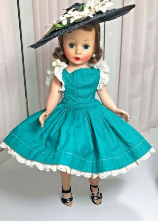 Mid 1950s Madame Alexander Cissette Doll - - Dress & Hat Vintage Beauty