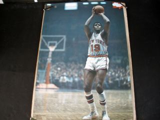 Rare Willis Reed Ny Knicks 1970 Vintage Sports Illustrated Si Nba Poster