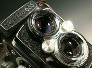 Vintage Yashica 635 Twin Lens Reflex Tlr Japanese Camera None Nicer
