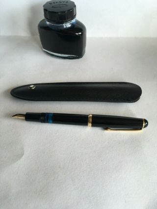 Vintage MONTBLANC No.  342G Fountain Pen 14ct nib m - f serviced F.  W.  O,  case 6