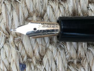 Vintage MONTBLANC No.  342G Fountain Pen 14ct nib m - f serviced F.  W.  O,  case 7