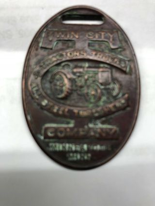 Vintage Twin City Tractor Company Indianapolis Minnesota Advertising Watch Fob