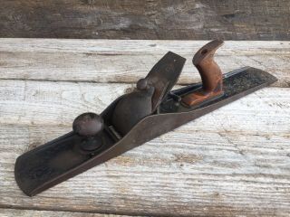 Metallic Plane Co.  20 " Jointer Plane Adjustable Mouth Corrugated Sole Very Rare