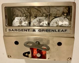 Vintage S&g Sargent & Greenleaf Time Lock Clock 3 Movement With Key 144