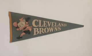 Vintage C 1950s Pennant Cleveland Browns Nfl Brownie Mascot Football