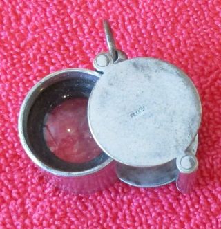 Vintage made in France brass jewelers mineralogist magnifier loupe 3