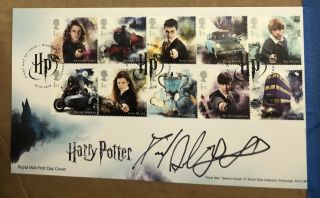 Daniel Radcliffe Signed Fdc Harry Potter Stamps First Day Cover Bas Rare