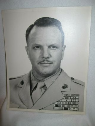 Ww2 Korean War Veteran Colonel Usmc Photo 11th Marine Regiment 1st Division
