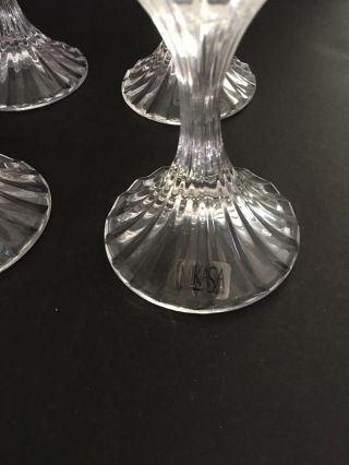 Mikasa Park Lane Set Of 4 Full Lead Crystal Wine Goblet Glass Germany Vintage 3
