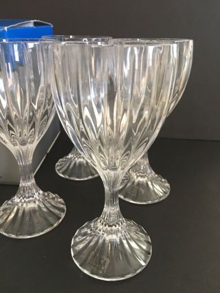 Mikasa Park Lane Set Of 4 Full Lead Crystal Wine Goblet Glass Germany Vintage 4