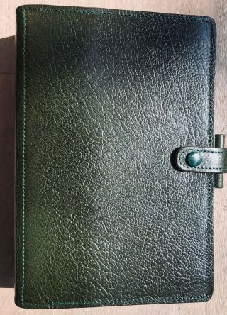 Vintage Filofax Winchester From 1984 Rare And In A Green Color Leather