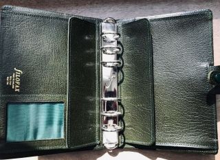 Vintage Filofax Winchester from 1984 RARE and in a Green color leather 3