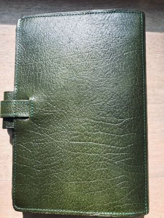 Vintage Filofax Winchester from 1984 RARE and in a Green color leather 6