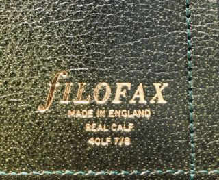 Vintage Filofax Winchester from 1984 RARE and in a Green color leather 9