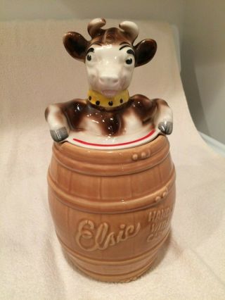Vintage Elsie The Cow Cookie Jar Borden 