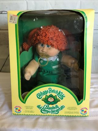 Vintage 1980s Cabbage Patch Doll Italian Paci Red Hair Freckles RARE 11