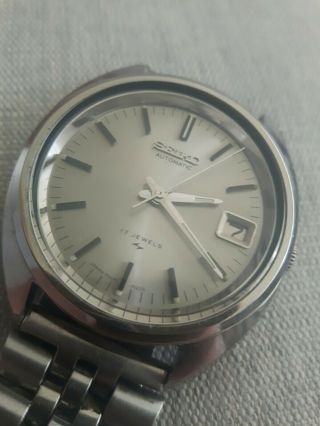 Rare Vintage Seiko Automatic 17 Jewel Cal.  7005 - 7100 Day Date Mens Wrist Watch