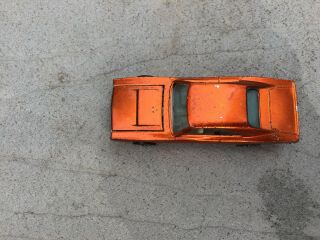 Hot Wheels Red Line Rare Orange Dodge Charger.  White Interior