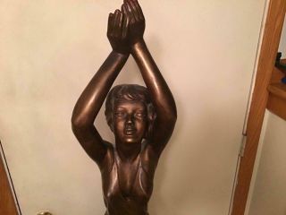 Vintage Lady Statue Sculpture Large 47” Signed Austin Prod.  1964 Gc.