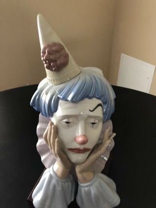 Authentic Vintage LLADRO 5129 CLOWN ' S HEAD Bust Jester Figurine - Cond 7