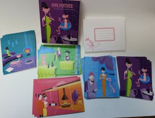 Nos (20) Box Of Josh Agle Shag Pink Panther Greeting Cards Retro Vintage - Look