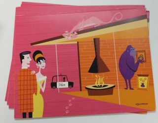 NOS (20) Box of Josh Agle SHAG PINK PANTHER Greeting Cards Retro Vintage - Look 6